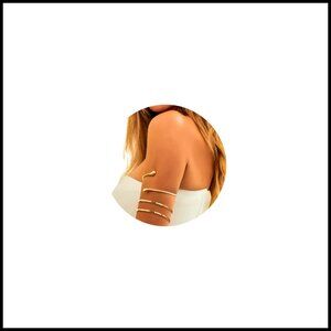 Gold Plated Arm Cuff Bracelet Set Adjustable Upper Arm Bands Elegant Retro Style